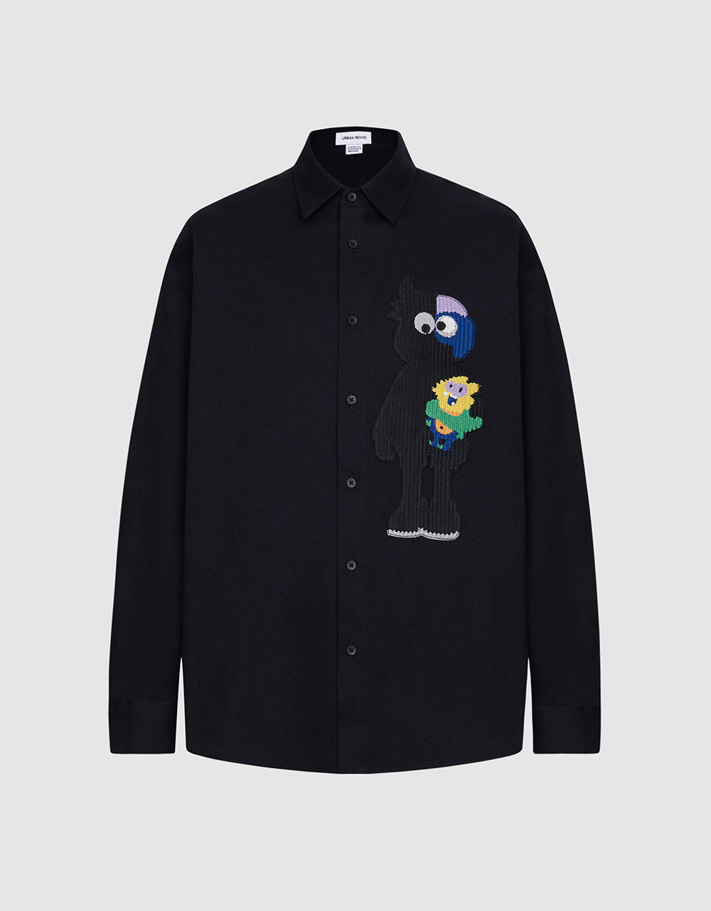 Cartoon Patch Button Up Shirt