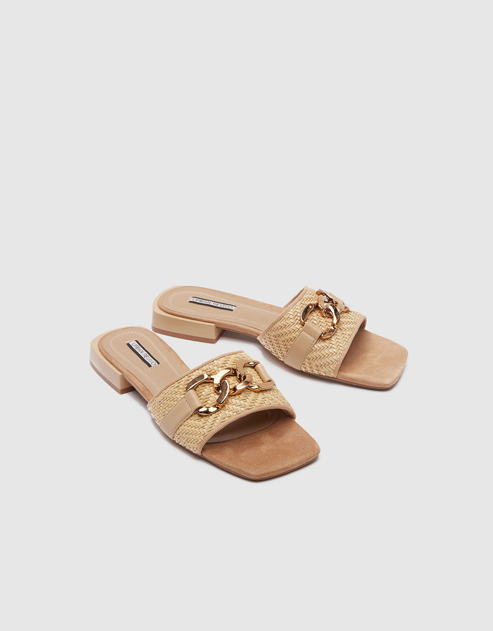 Chain Detail Slide Sandals