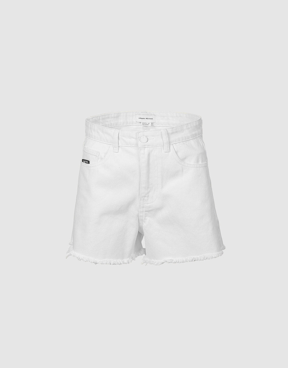 7 Raw Hem Denim Shorts