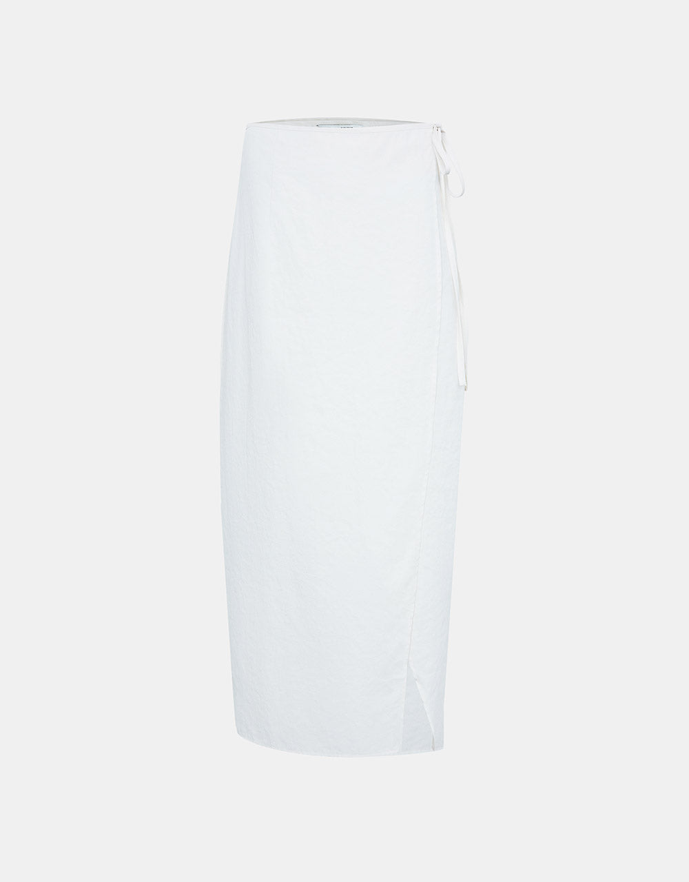 7 Tie Side Wrap Midi Skirt