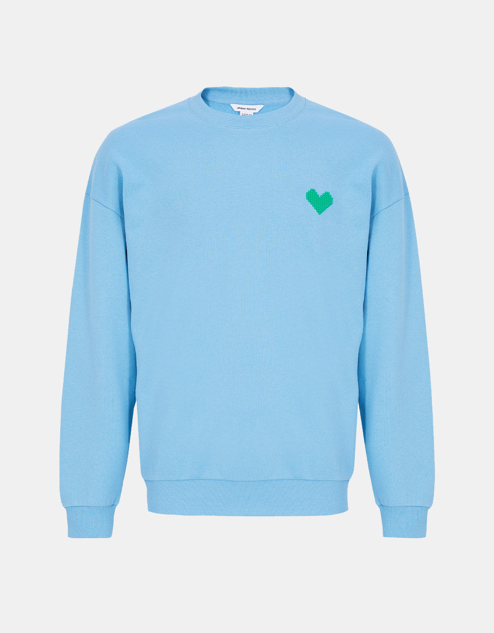 Unisex Heart Detail Drop Shoulder Sweatshirt