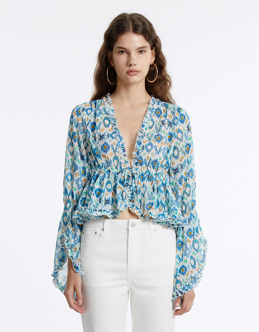 7 Printed Chiffon Blouse