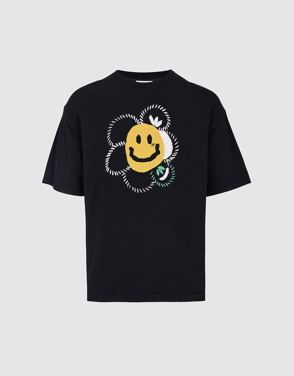 Floral Happy Face Knitted Tee