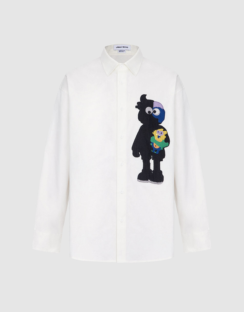 Cartoon Patch Button Up Shirt