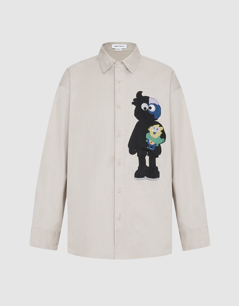 Cartoon Patch Button Up Shirt