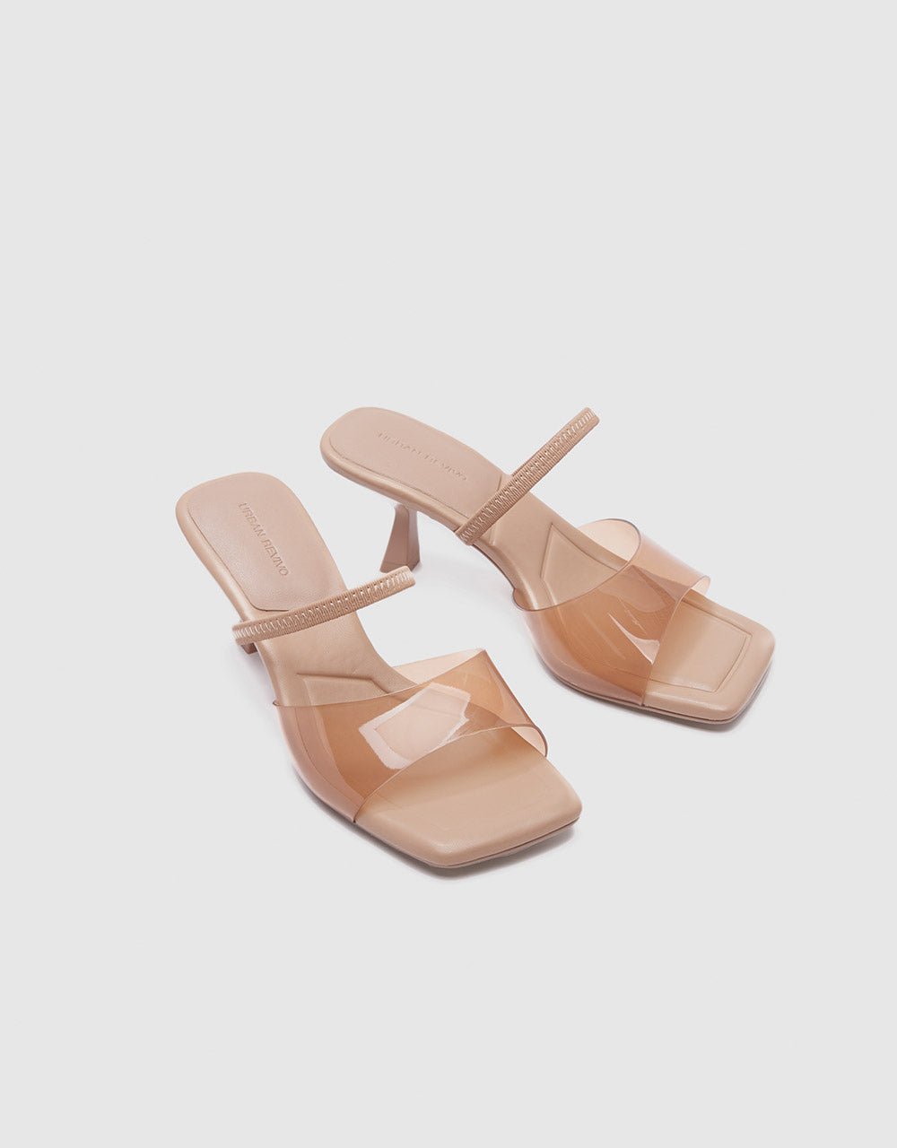 Clear Heeled Mule Sandals