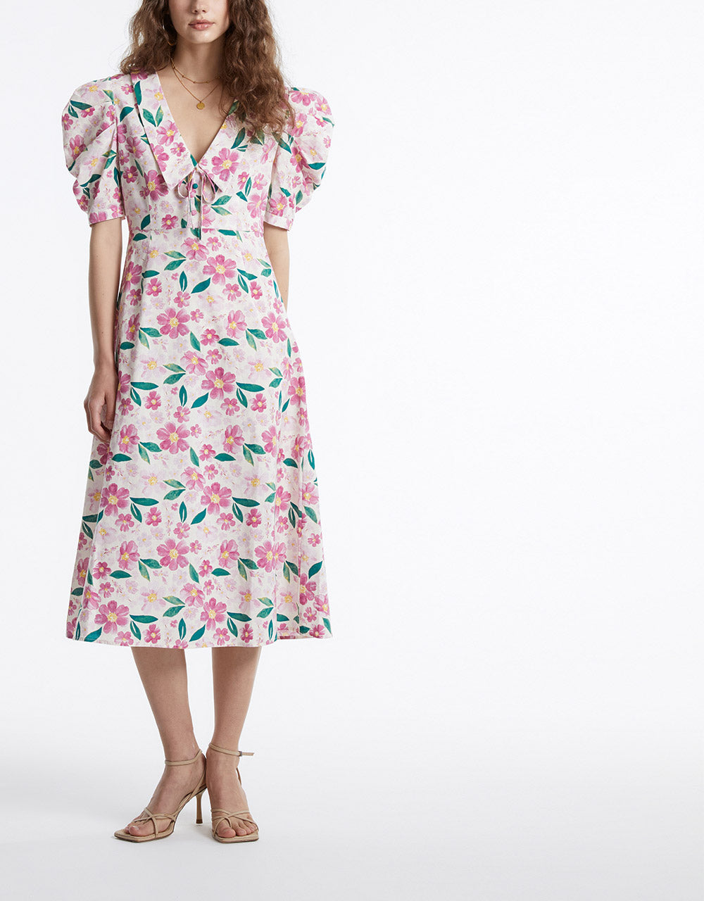 Floral Puff Sleeve Dress(PRE-ORDER)