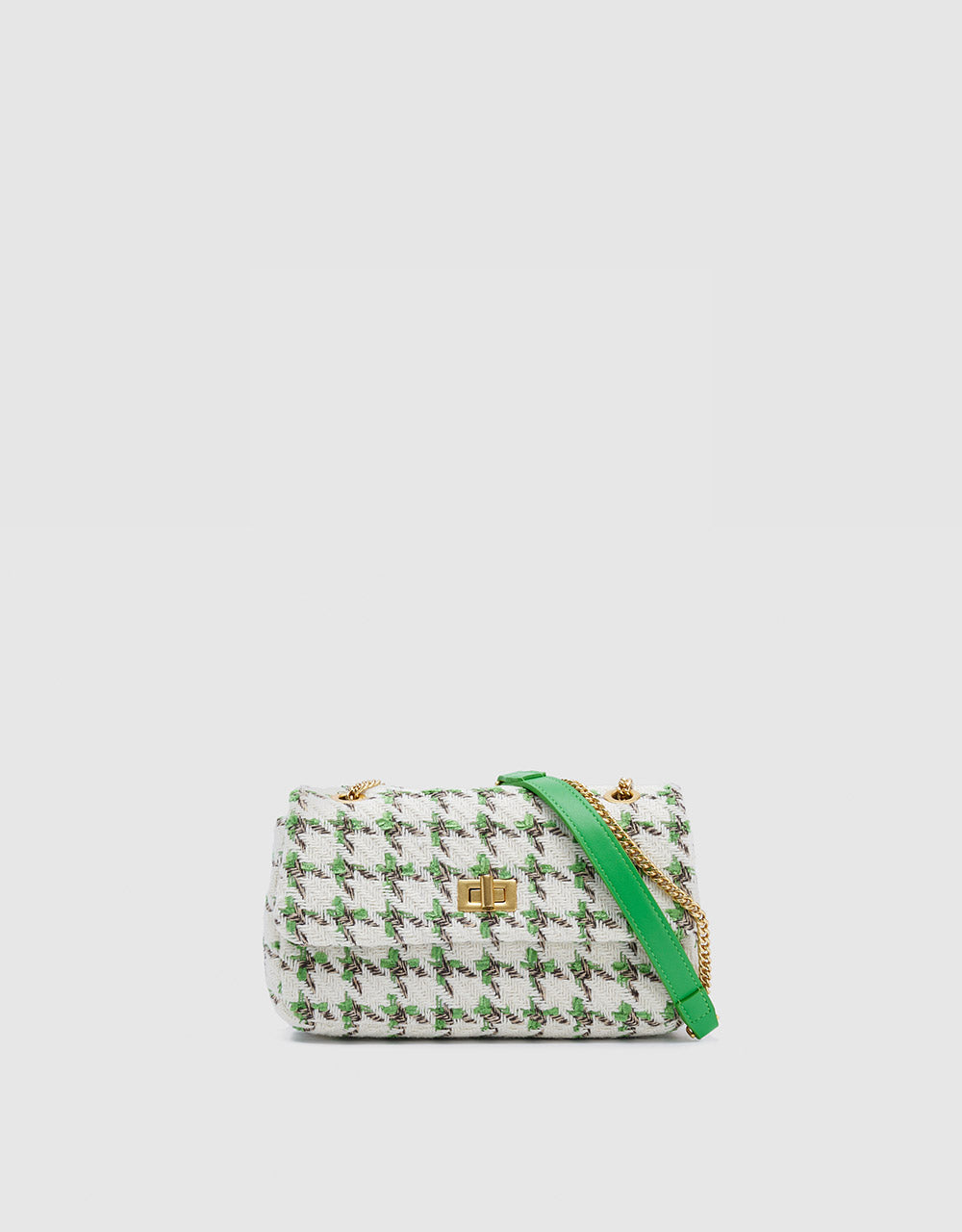 7 Tweed Houndstooth Shoulder Bag