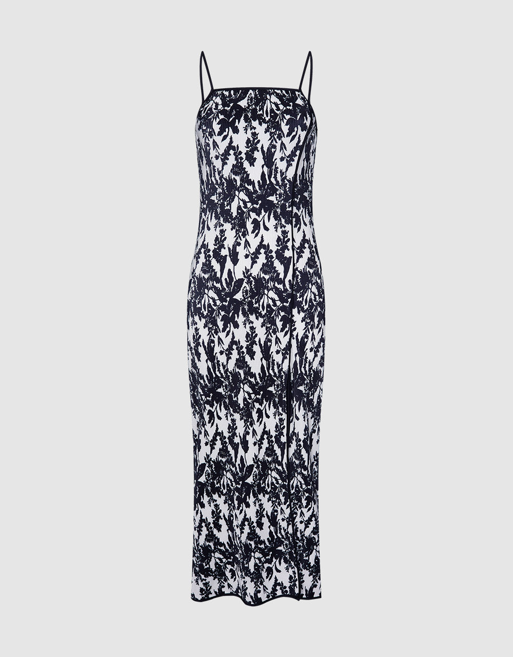 7 Plant Print Cami Midi  Dress