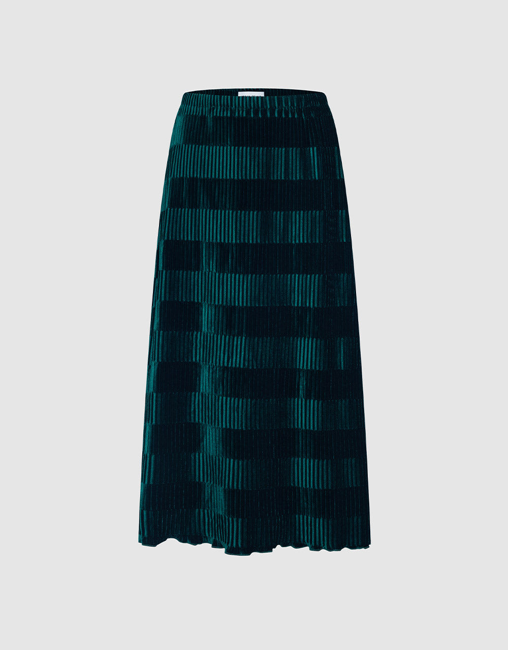 7 Elastic Waist Lettuce Hem Skirt