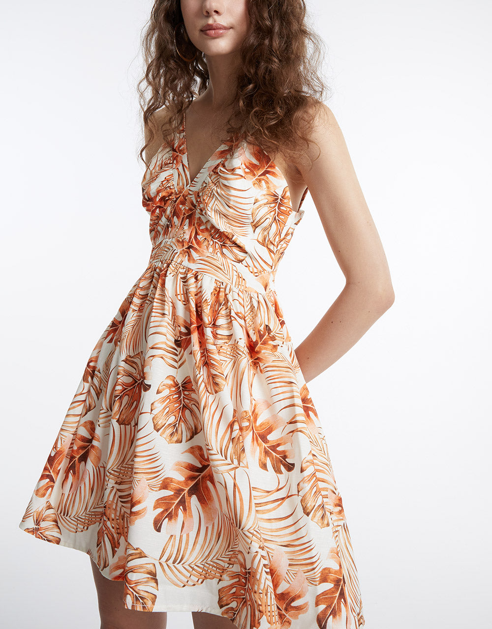 Leaf Print Dress(PRE-ORDER)