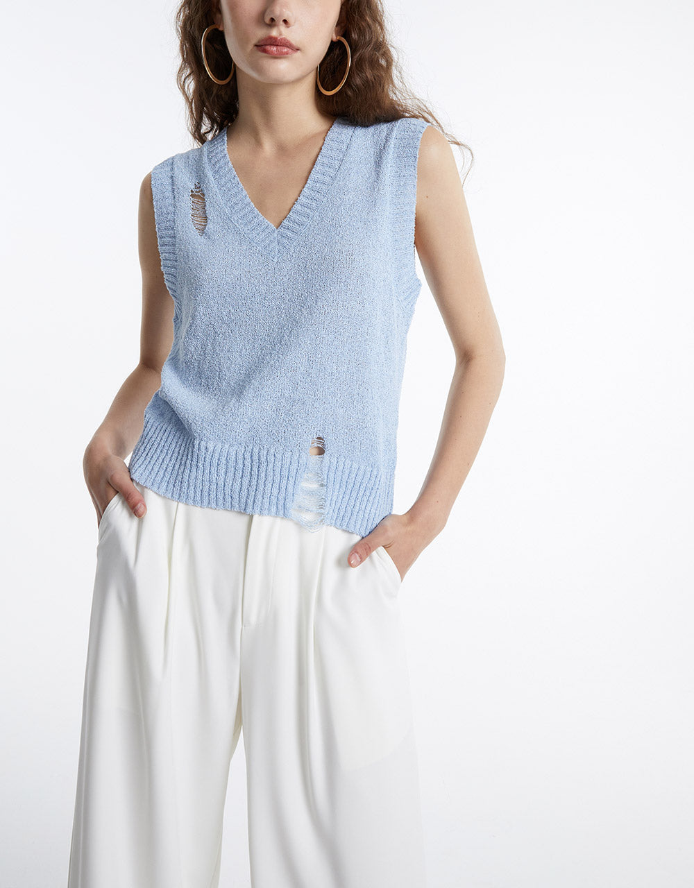 V Neck Knit Vest(PRE-ORDER)