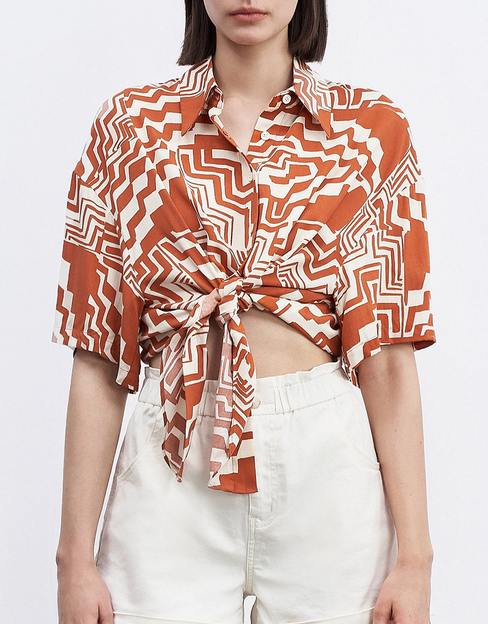 7 Geometric Print Shirt