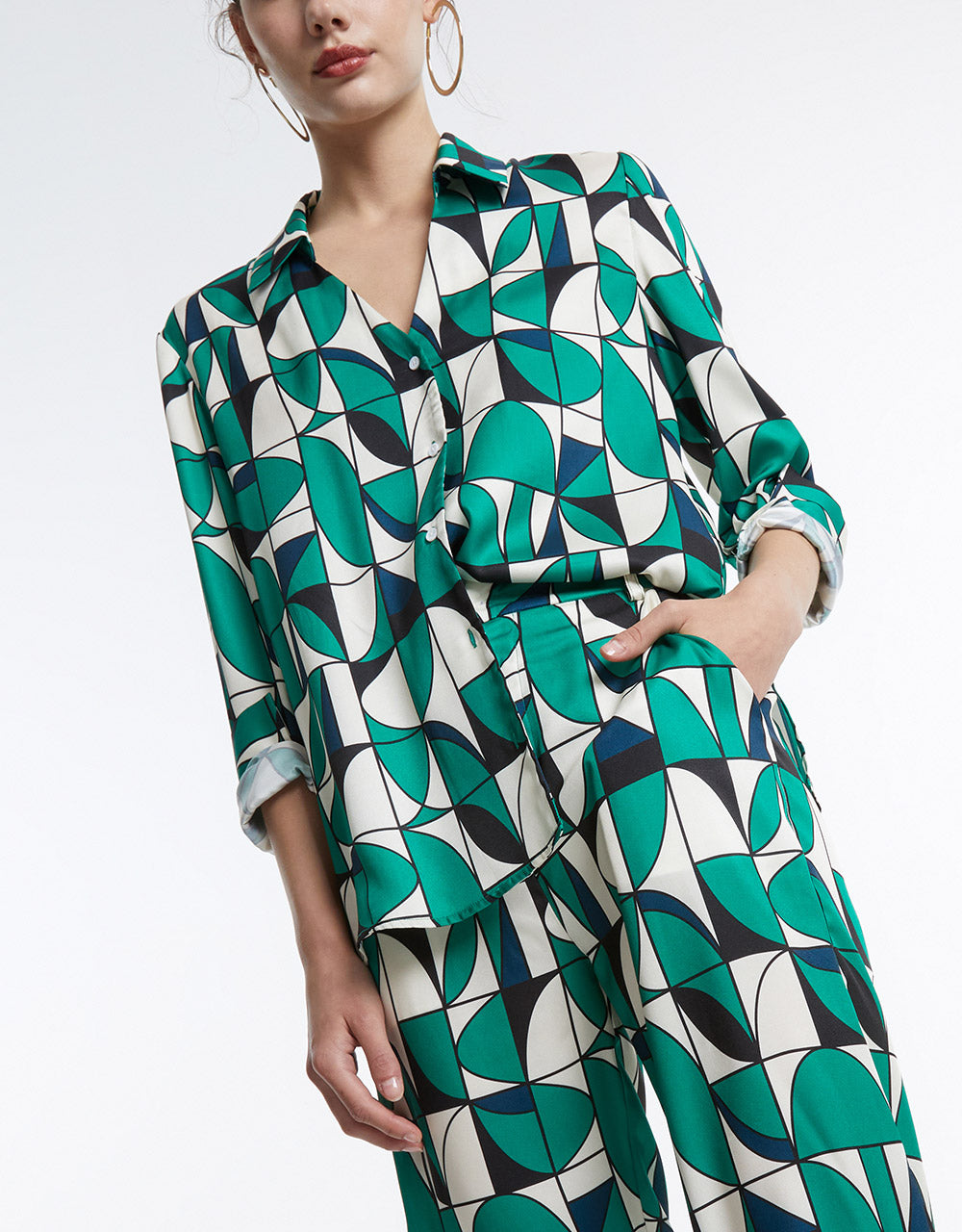 7 Geometric Print Shirt