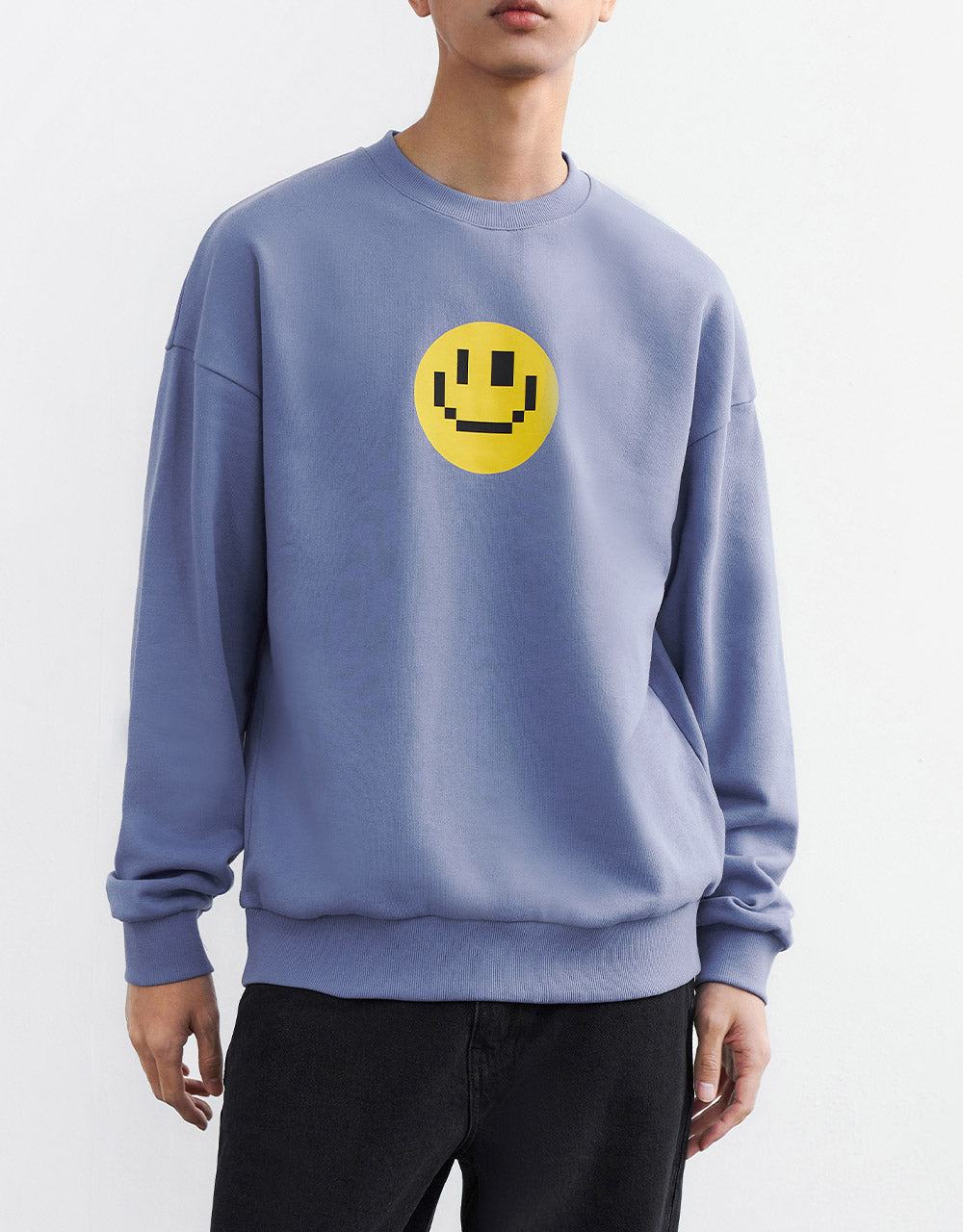 Unisex Smile Face Crew Neck Sweatshirt