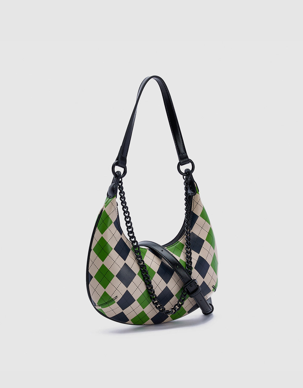 8 Argyle Baguette Bag