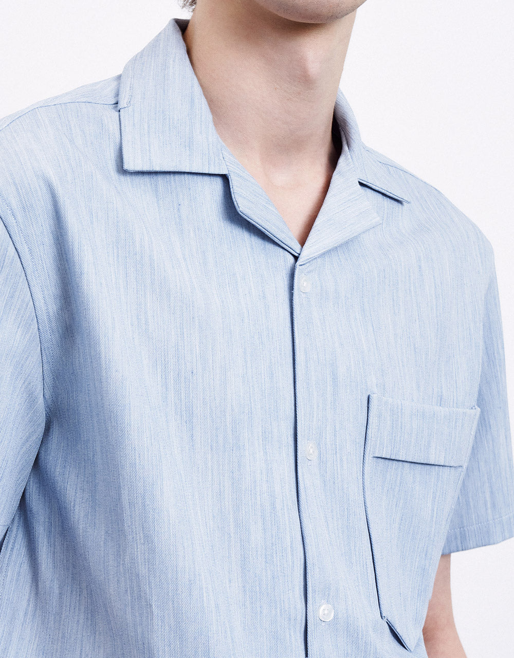 Flecked Patched Pocket Shirt