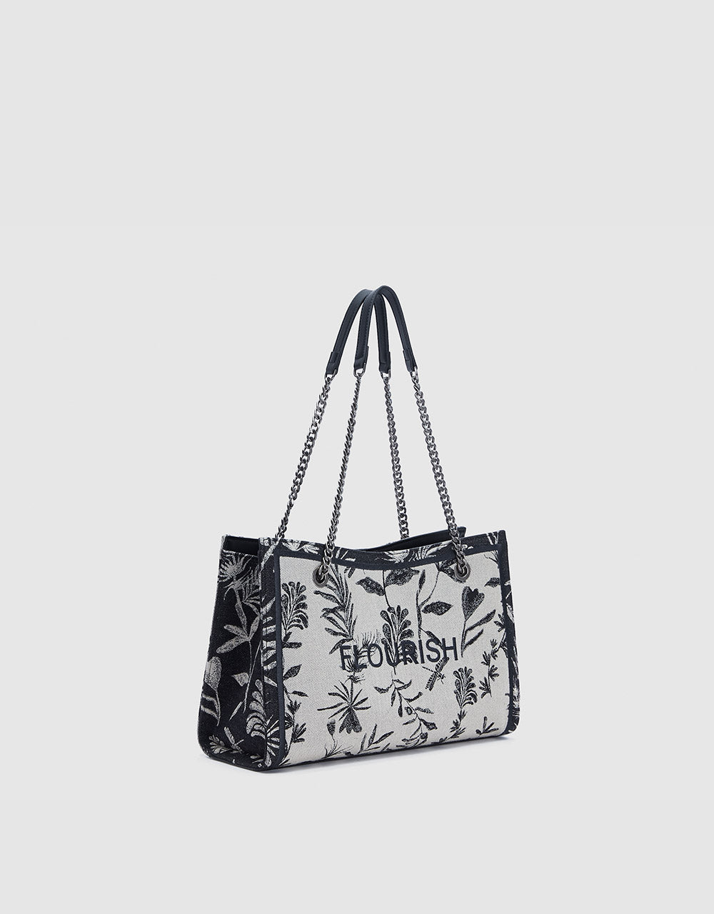 7 Floral Print Shoulder Bag