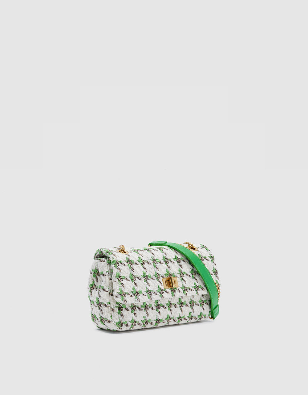 7 Tweed Houndstooth Shoulder Bag