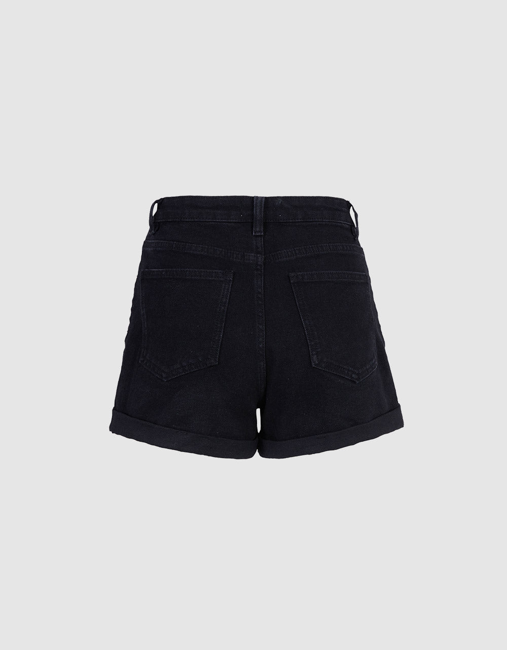 7 Rolled Up Hem Denim Shorts