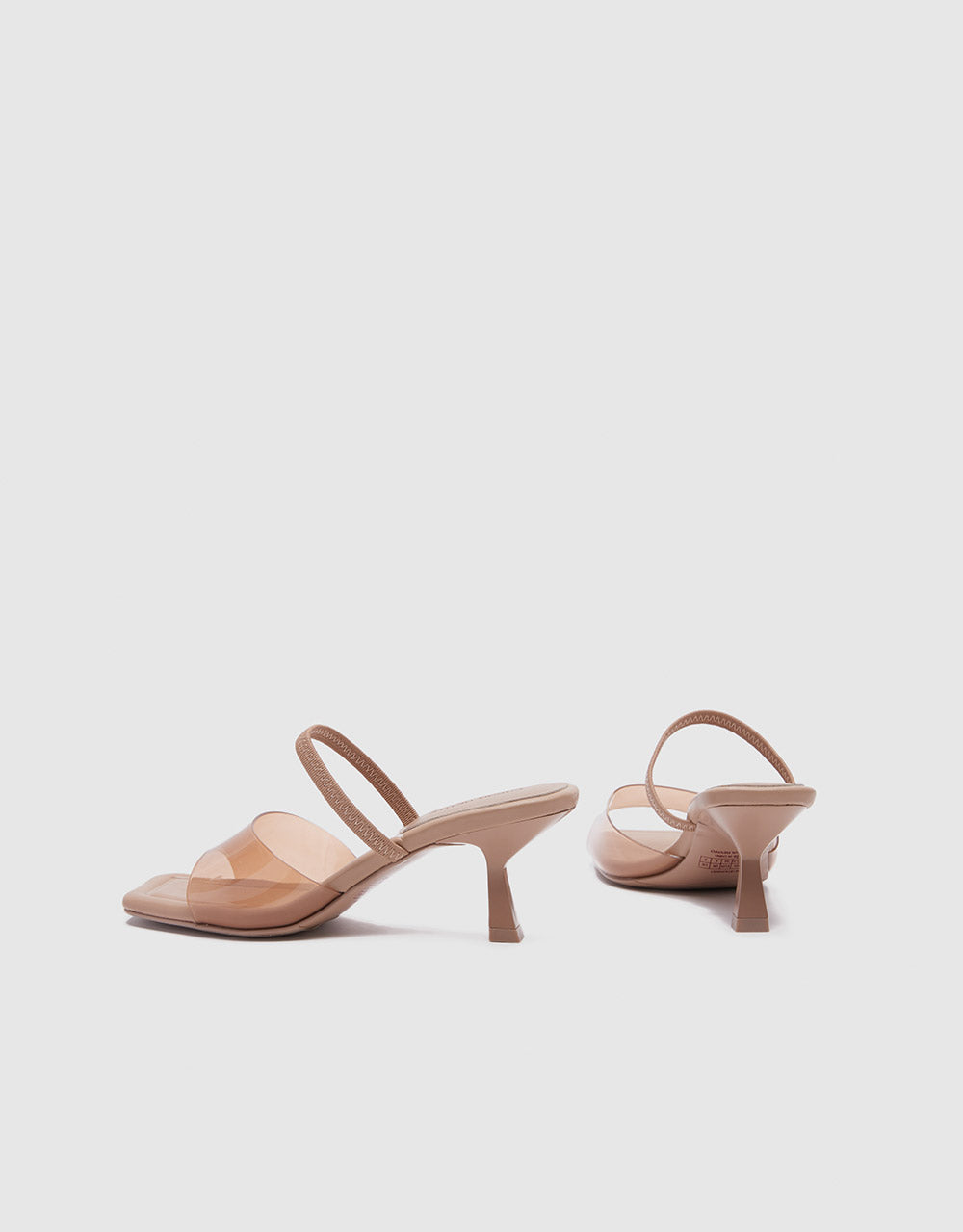 Clear Heeled Mule Sandals