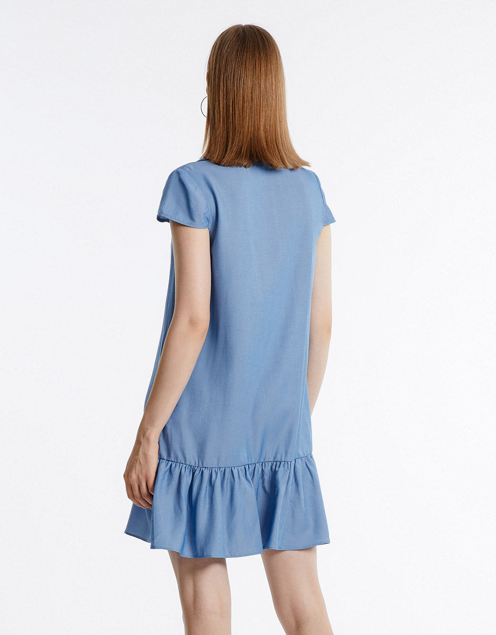 Shirt Dress With Ruffles (Pre-Order)