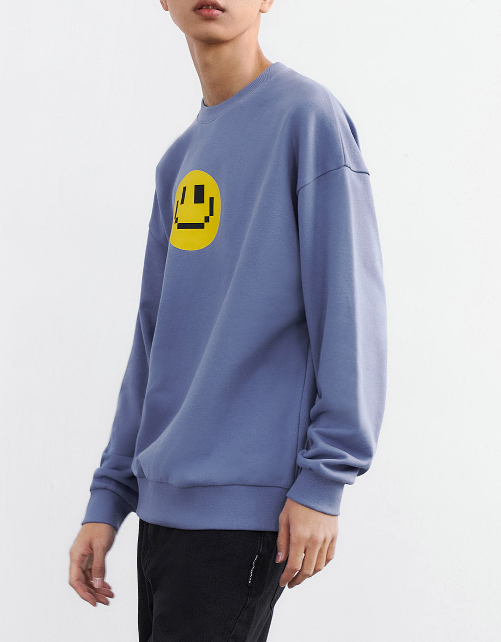 Unisex Smile Face Crew Neck Sweatshirt