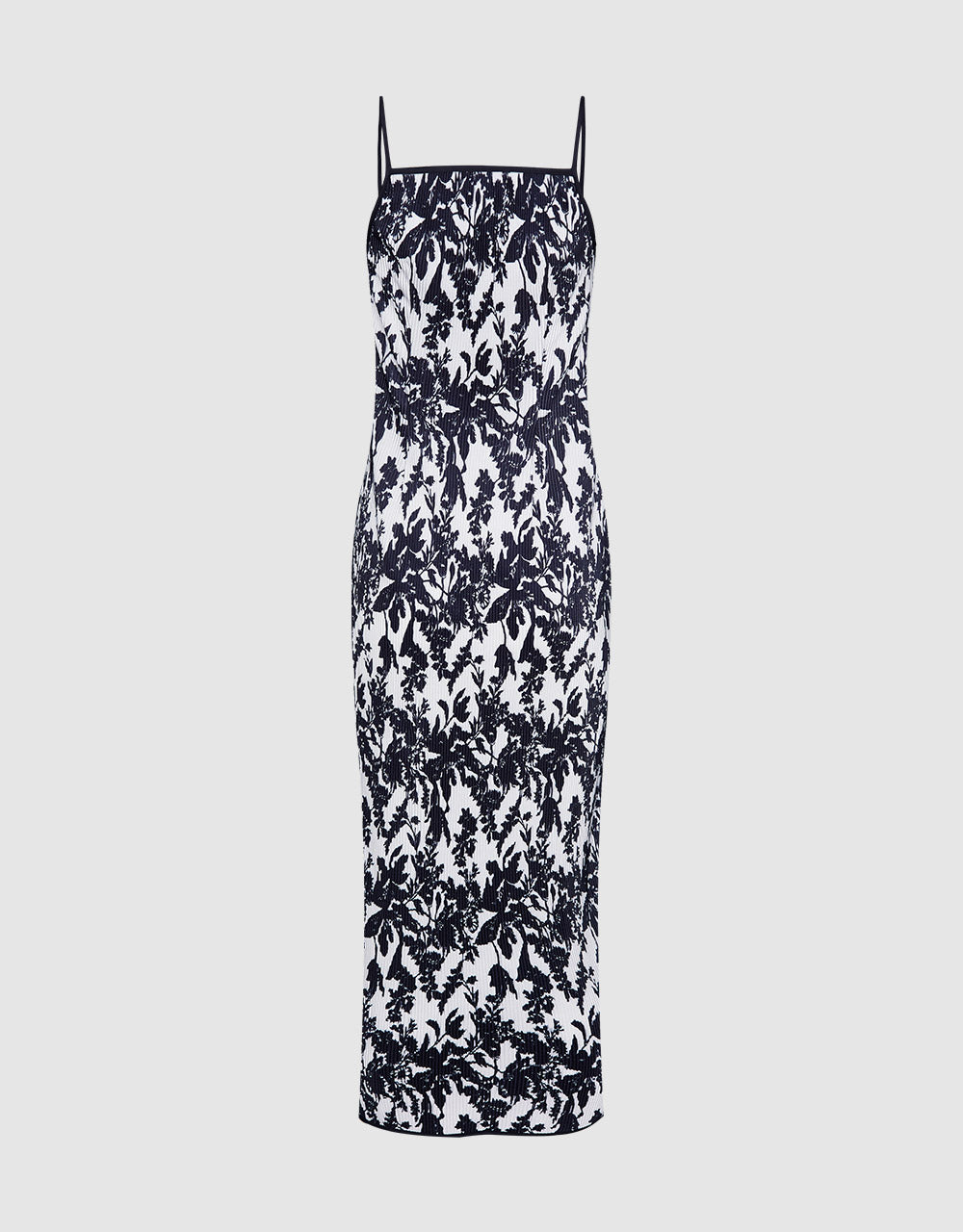 7 Plant Print Cami Midi  Dress