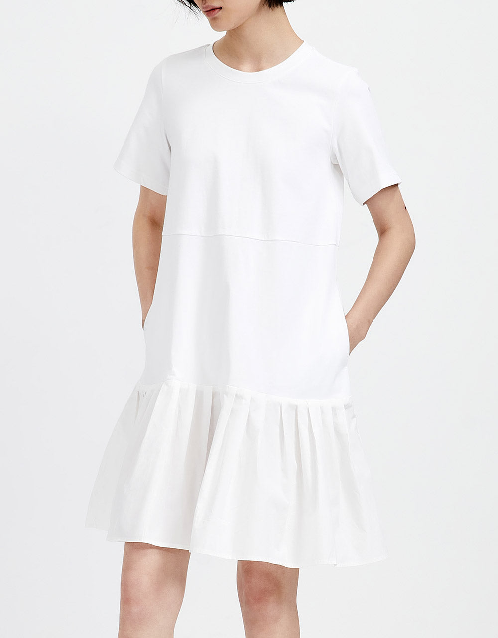 7 Ruffle Hem Smock Dress