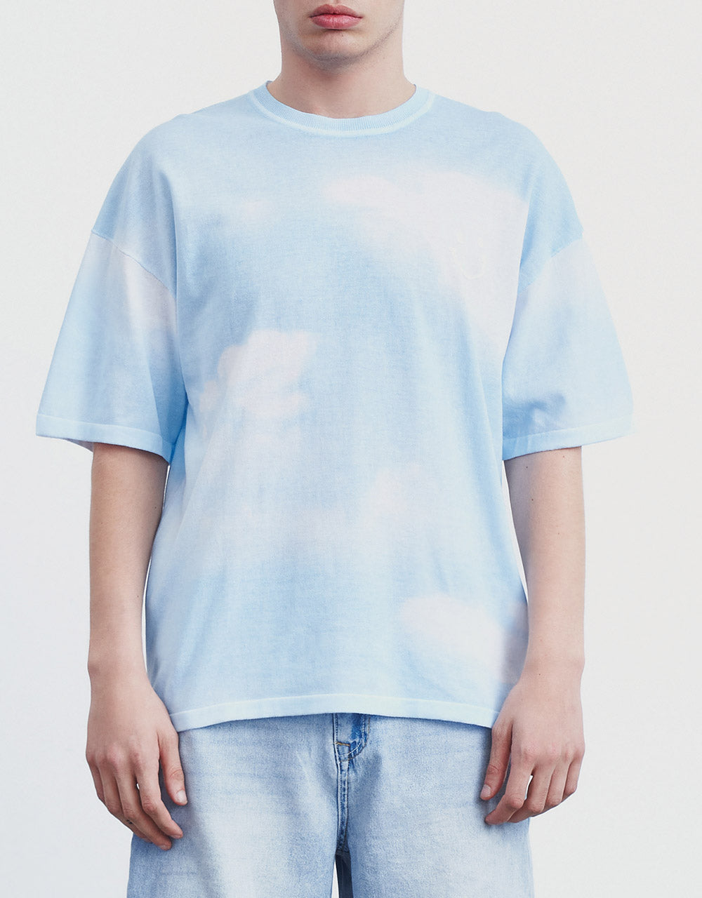 Tie Dye Smile Face Detail Tee