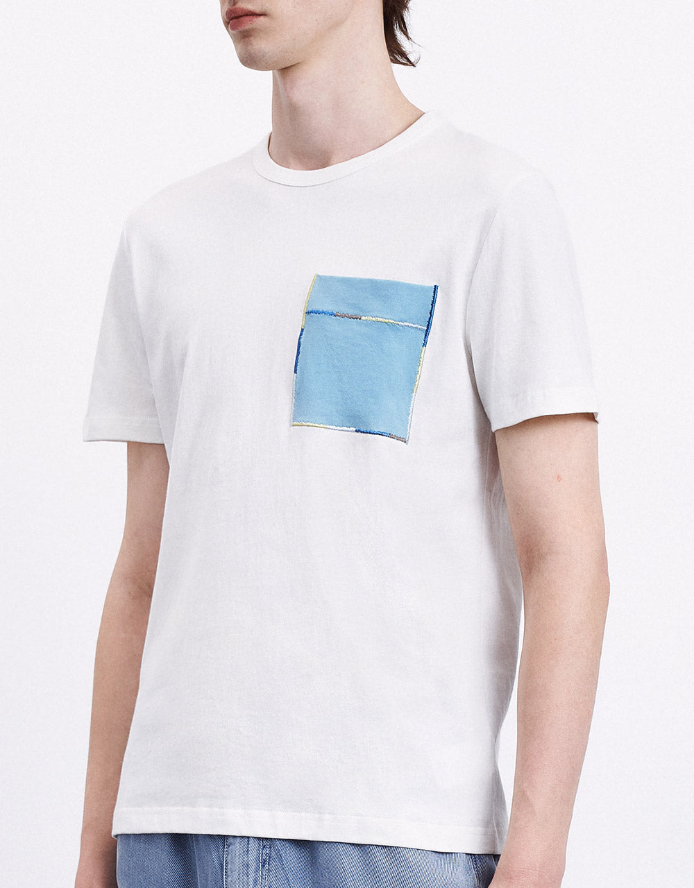 Contrast Patched Pocket Tee