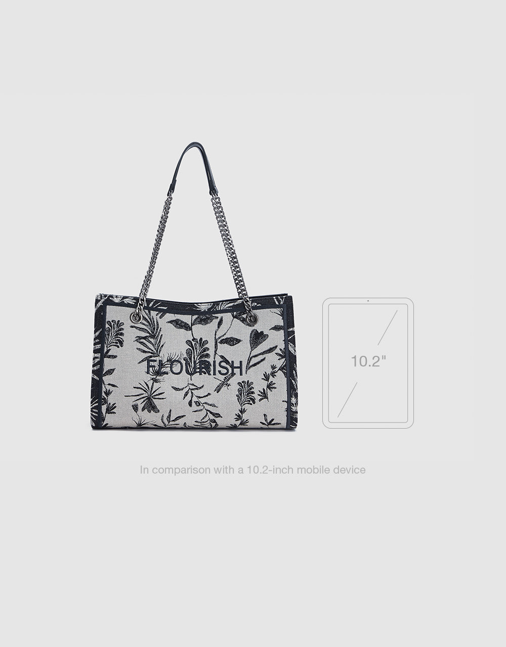 7 Floral Print Shoulder Bag