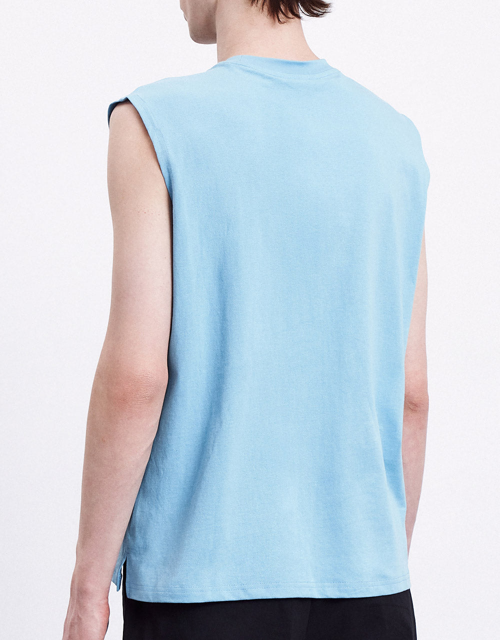 Contrast Patched Pocket Tank Top