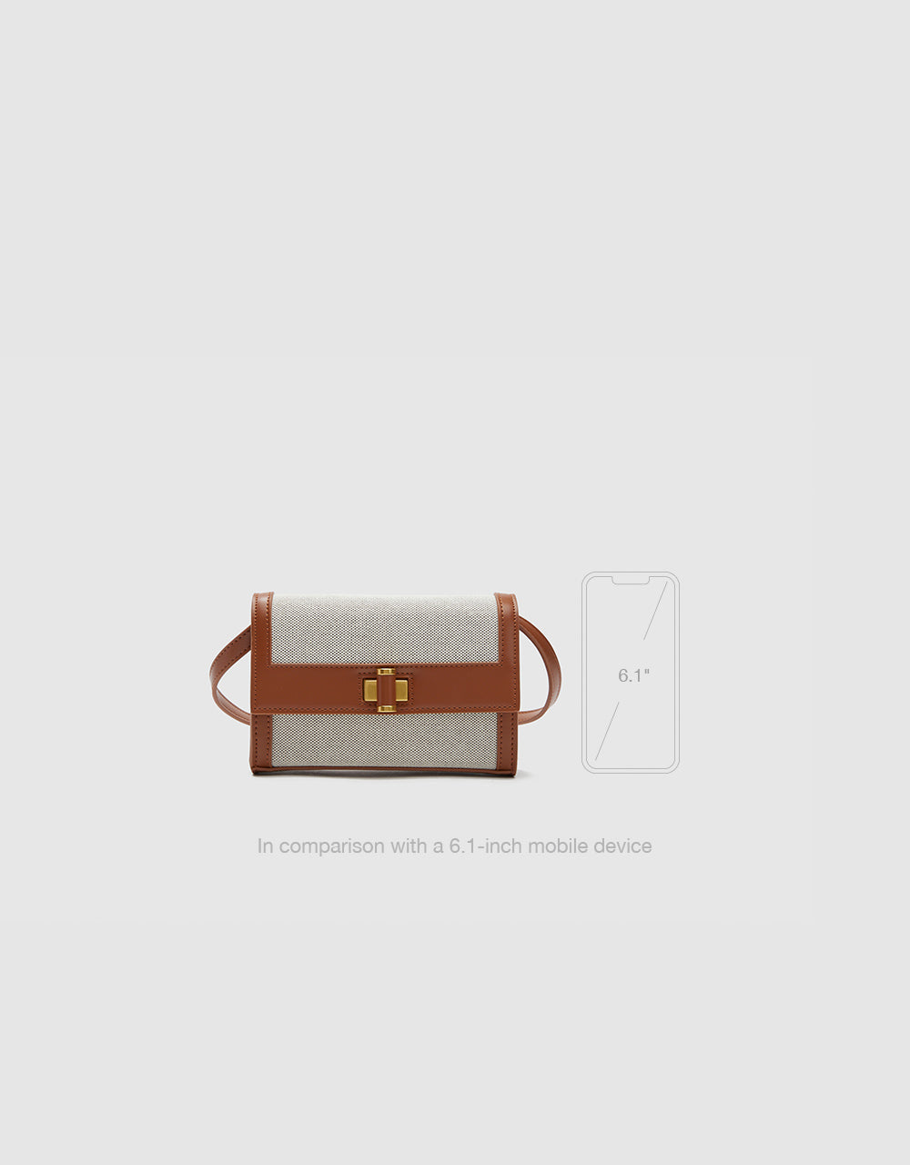 7 Contrast Trim Crossbody Bag