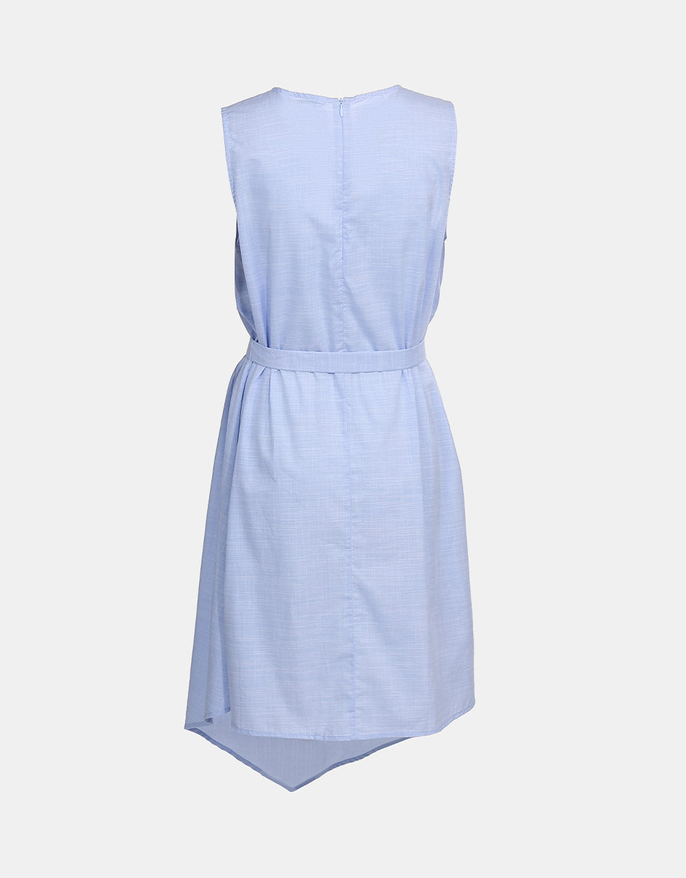 7 Plain  Crew Neck Belted Dress