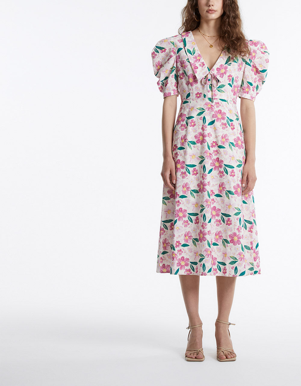 Floral Puff Sleeve Dress(PRE-ORDER)