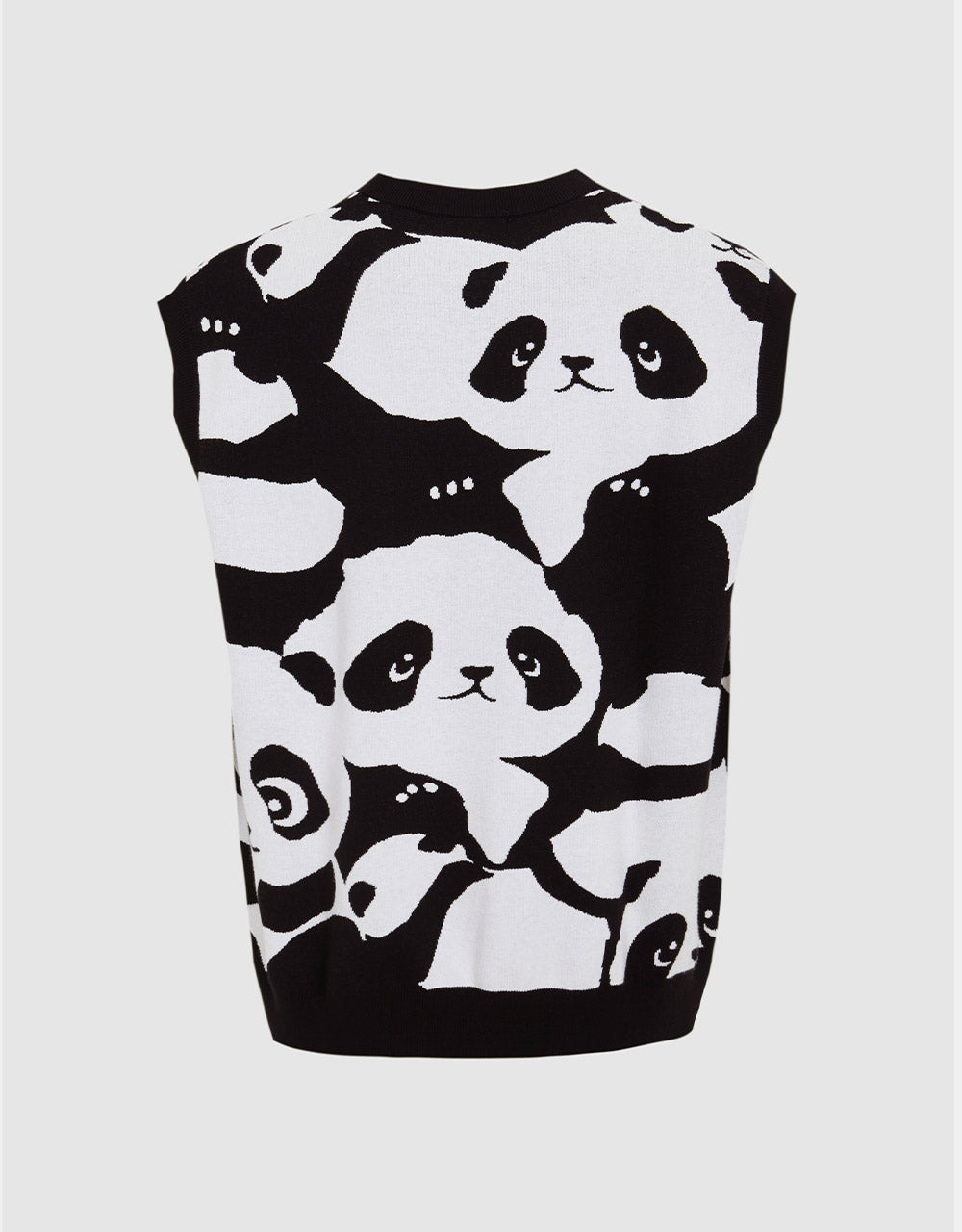 Unisex Panda Pattern Knit Vest