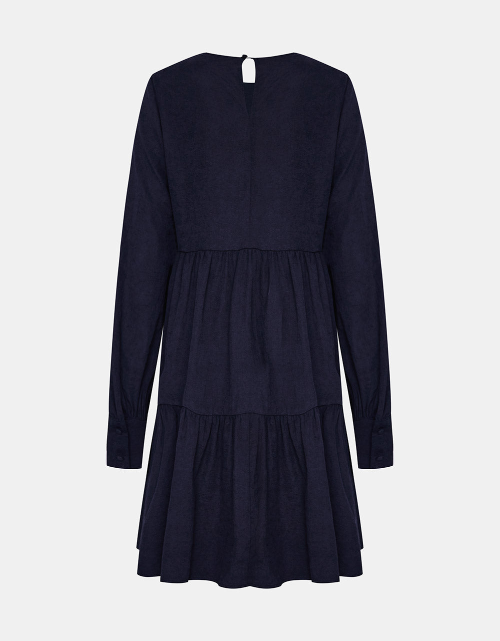 7 Solid Puff Sleeve Smock Dress