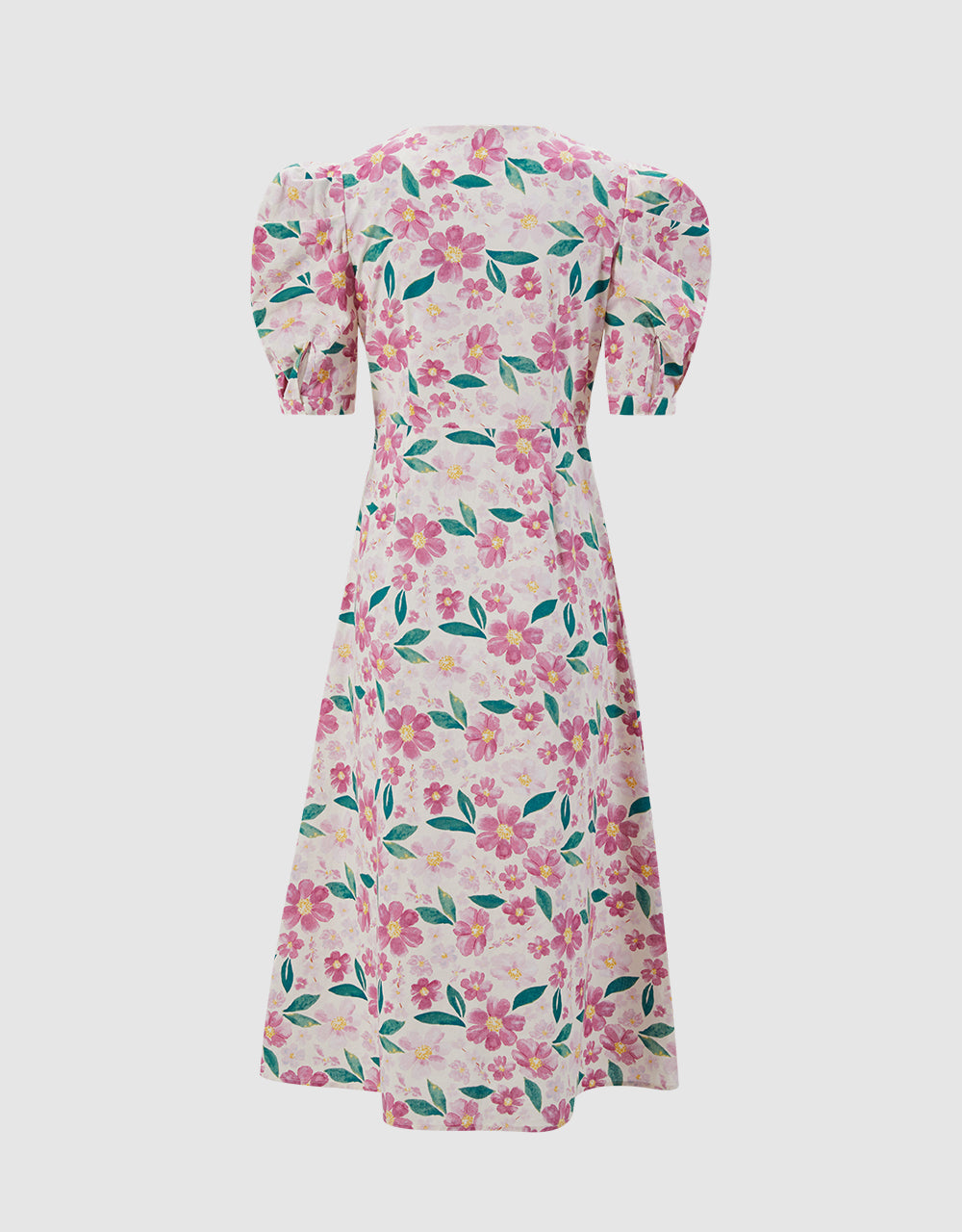 Floral Puff Sleeve Dress(PRE-ORDER)